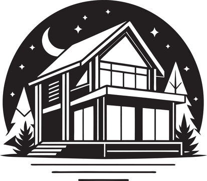 recommend clip art: Modern Style house isolated on white background Vector illustration, Home flat icon.