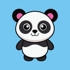 Cure Panda vector art style illustration