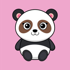Cure Panda vector art style illustration