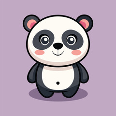 Cure Panda vector art style illustration