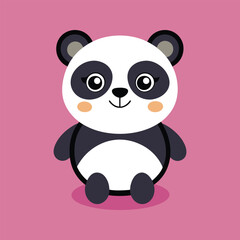 Cure Panda vector art style illustration