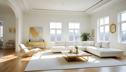 Fototapeta premium Photo interior modern design room 3d illustration