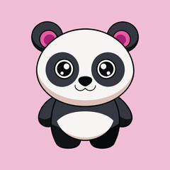 Cure Panda vector art style illustration