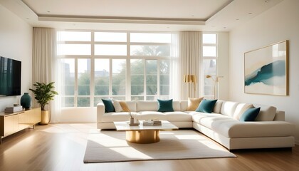 Fototapeta premium Photo interior modern design room 3d illustration