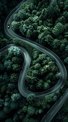 Abstract blue 3D vector illustration of winding highway road with wave pattern, perfect for speed symbol design