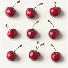 cherries on a clean white background