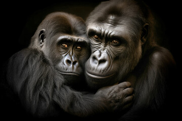 Fototapeta premium Gorilla Ape Animal Wild Beauty Freedom Wilderness Enchanting