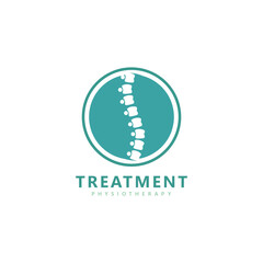 Orthopedic Logo Design with Knee Joint Symbol - Medical and Healthcare Icon