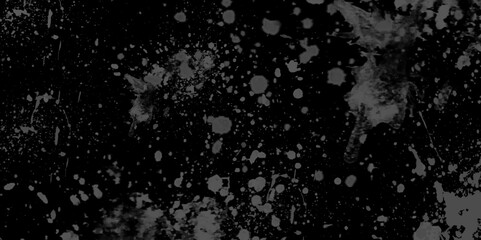 Abstract vintage black and grey splatter background. Color texture. Fragment of artwork. Spots of paint. Vintage background with speckles, dots, flecks and particles. Grunge grain kraft paper pattern.