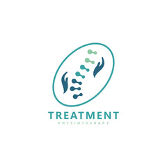 Orthopedic Logo Design with Knee Joint Symbol - Medical and Healthcare Icon