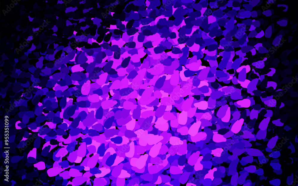 Poster dark purple vector texture with abstract forms.