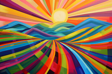 Abstract background and texture colorful oil painting.