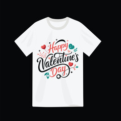 happy valentine's day t-shirt lettering design