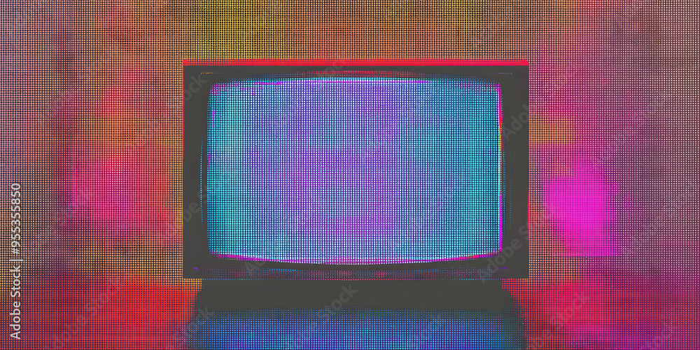 Poster seamless no signal transmission error rgb color tv static noise pattern. tileable television screen 
