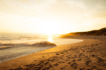 sunset on the beach