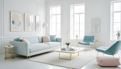 Photo interior modern design room 3d illustration