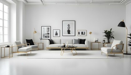 Photo interior modern design room 3d illustration