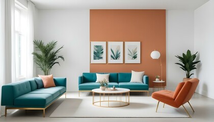 Photo interior modern design room 3d illustration