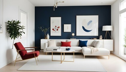 Photo interior modern design room 3d illustration