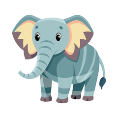 Obraz premium Cute elephant color vector illustration design
