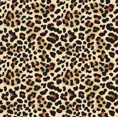 
leopard vector pattern stylish seamless background, wild cat design on textile