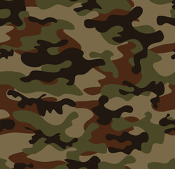 Fototapeta premium seamless army camouflage, forest pattern, military texture for printing clothing, paper, fabric