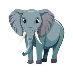Fototapeta premium Cute elephant color vector illustration design