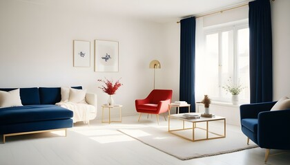 Fototapeta premium Photo interior modern design room 3d illustration
