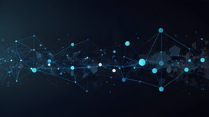 Big data visualization technology concept Futuristic low poly shapes and connecting the dots lines