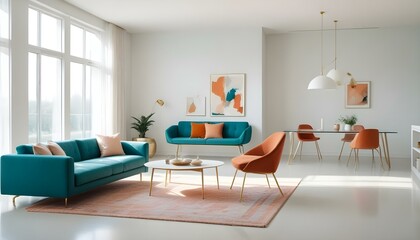 Photo interior modern design room 3d illustration