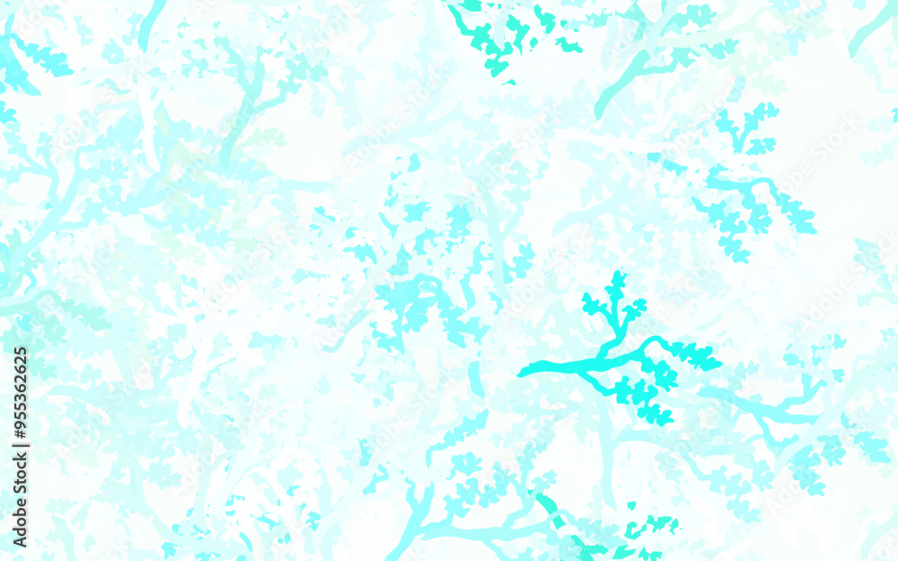 Poster light green vector abstract backdrop with leaves, branches.