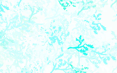 Light Green vector abstract backdrop with leaves, branches.