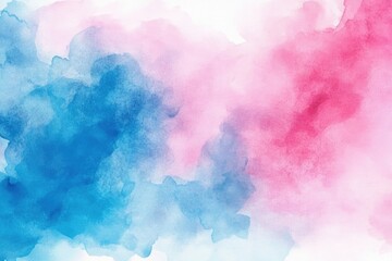 A soft and dreamy abstract watercolor background with pink, blue, and white hues, perfect for artistic designs and creative projects.