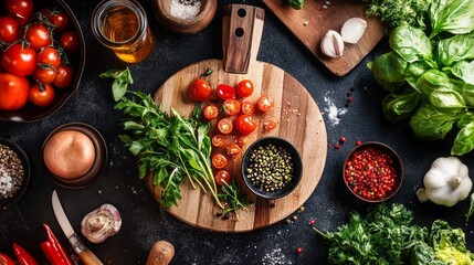 food preparation vegatbles on the table 