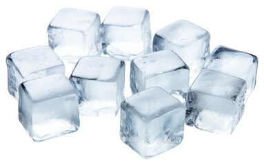 PNG Ice cubes crystal white freezing.