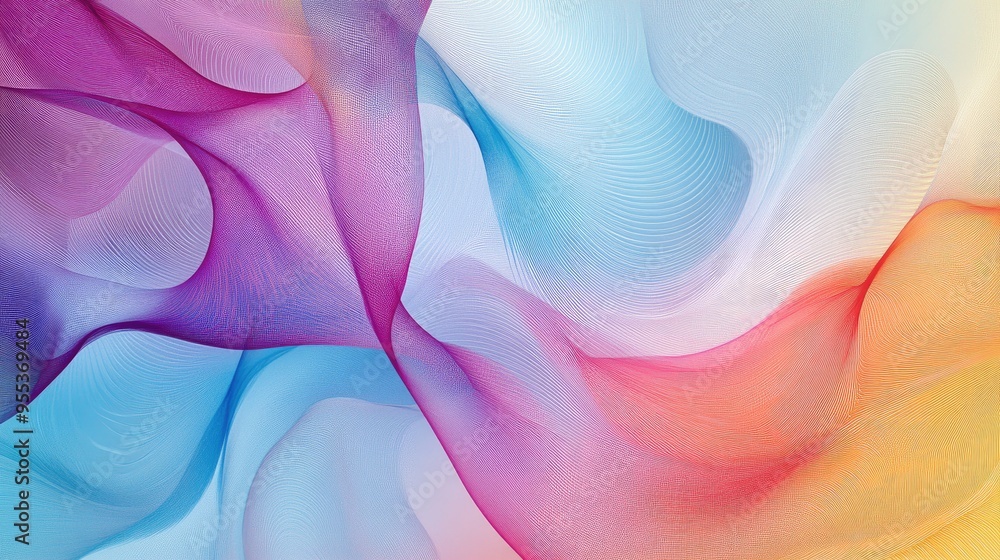 Poster abstract colorful background with a unique line art design