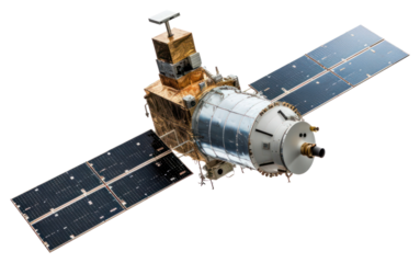 PNG Communication satellite space white background.