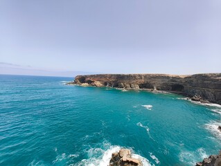 Fototapeta premium view of the coast of island