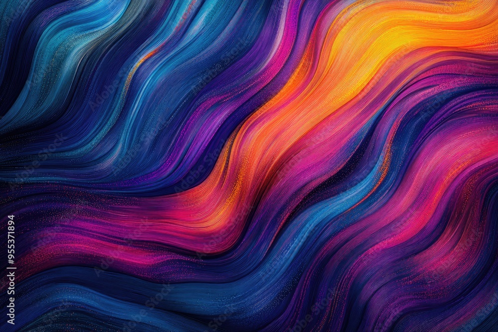 Aufkleber line art illustration of vibrant color magic abstract pattern ideal for overlays and backgrounds art