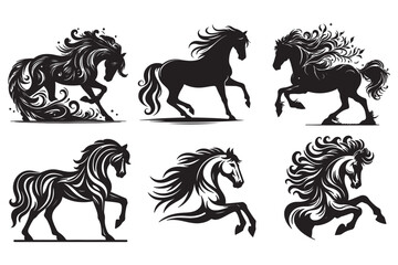 Horse silhouette vector illustration