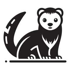 Ferret Silhouette graphic Art