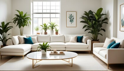 Fototapeta premium Photo interior modern design room 3d illustration