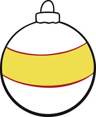 Christmas ball on white