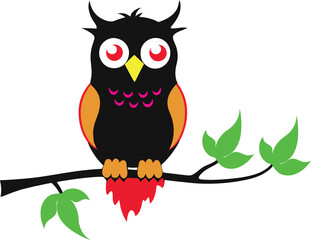 owl sitting on a branch