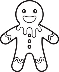 gingerbread man isolated on white