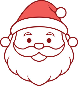 recommend clip art: funny Santa Claus cartoon line art