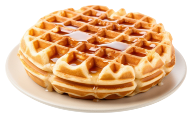 PNG Waffle plate food white background.
