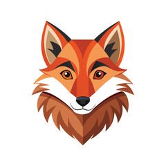 Fox head color vector illustration design