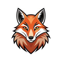 Obraz premium Fox head color vector illustration design