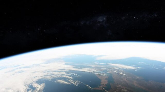 Timelapse showing the earth rotating from space, with Prince Edward island visible, Canada Nova Scotia. Animation based on image by Nasa